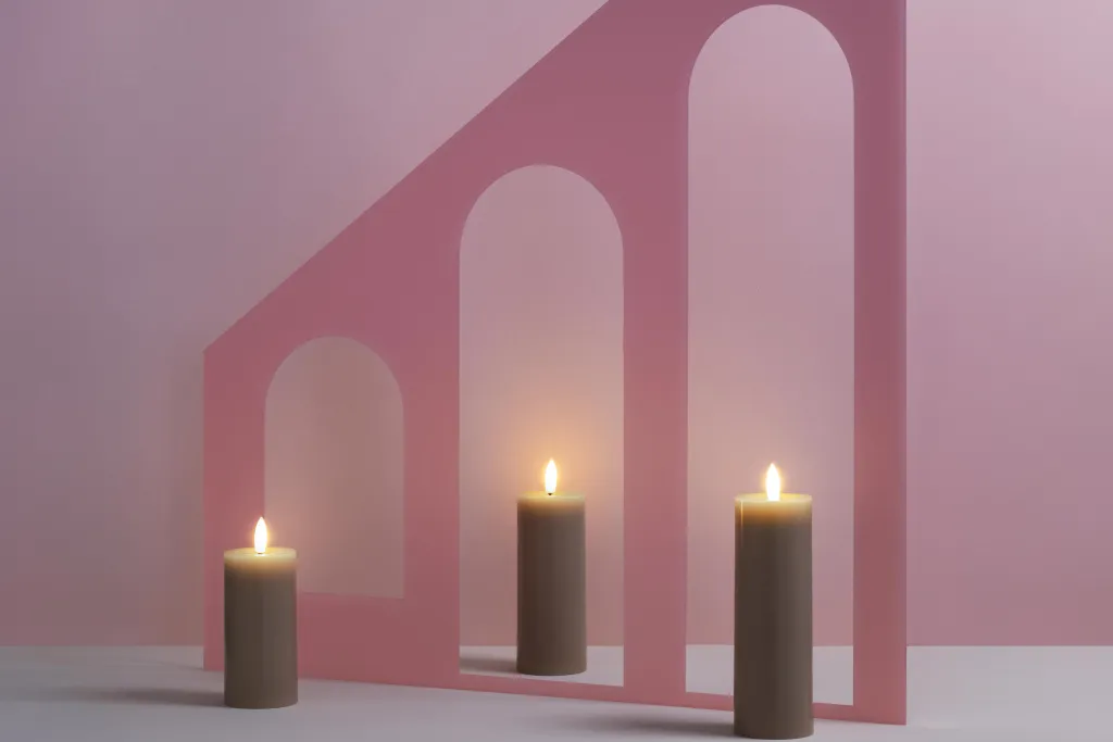 Moods & More Stearinlys|Led Stearinlys > Bloklys m. Smelteeffekt LED ,