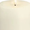 Moods & More Stearinlys|Led Stearinlys > Bloklys m. Smelteeffekt LED ?9,9xH10 cm, Ivory