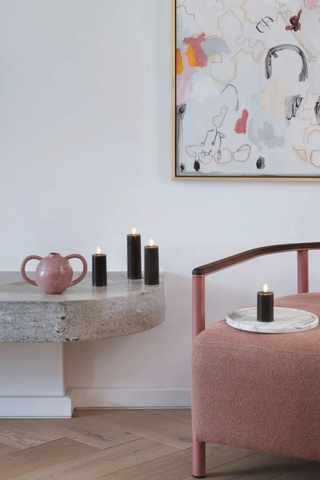 Outlet Bloklys m. Smelteeffekt LED , Stearinlys|Led Stearinlys