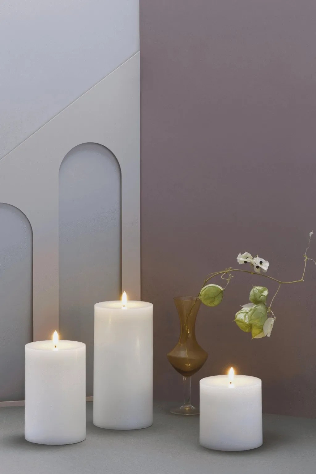 Moods & More Stearinlys|Led Stearinlys > Bloklys m. Smelteeffekt LED ,