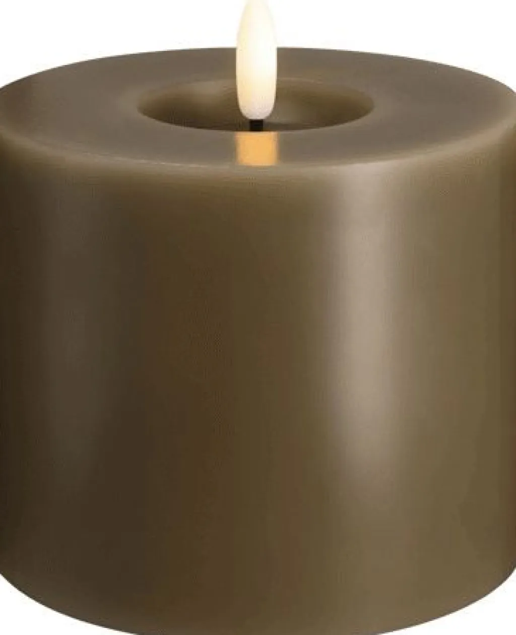 Bloklys m. Smelteeffekt LED , Stearinlys|Led Stearinlys