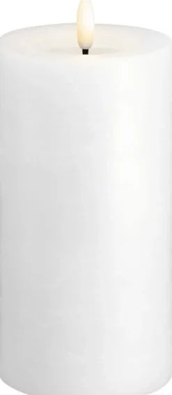 Best Moods & More Bloklys Rustik m. Smelteeffekt LED , Classic White