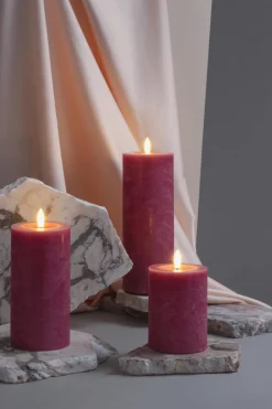 Sale Bloklys Rustik m. Smelteeffekt LED , Stearinlys|Led Stearinlys