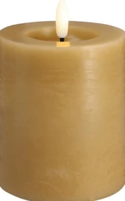 Discount Bloklys Rustik m. Smelteeffekt LED , Stearinlys|Led Stearinlys