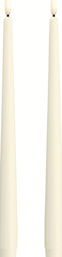 Moods & More Stearinlys|Led Stearinlys > Kronelys LED 2 stk. ?2,3xH30 cm, Ivory