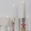 Sale Kronelys LED 2 stk. ?2,3xH25 cm, Ivory Stearinlys|Led Stearinlys