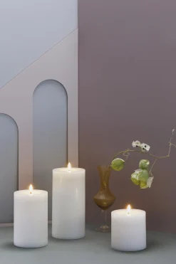 Moods & More Bloklys m. Smelteeffekt LED , Classic White