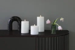 Moods & More Bloklys m. Smelteeffekt LED , Classic White