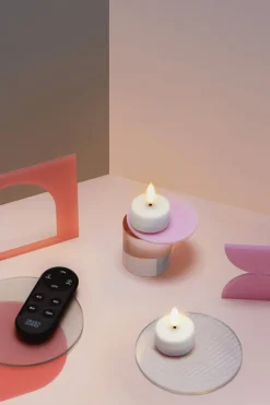 Hot Moods & More Fyrfadslys LED 2 stk. Ø3,9xH2 cm, Hvid
