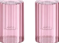 Moods & More Lysestager > Lima Lysestage 2 stk. H7,5 cm, Vintage Rose