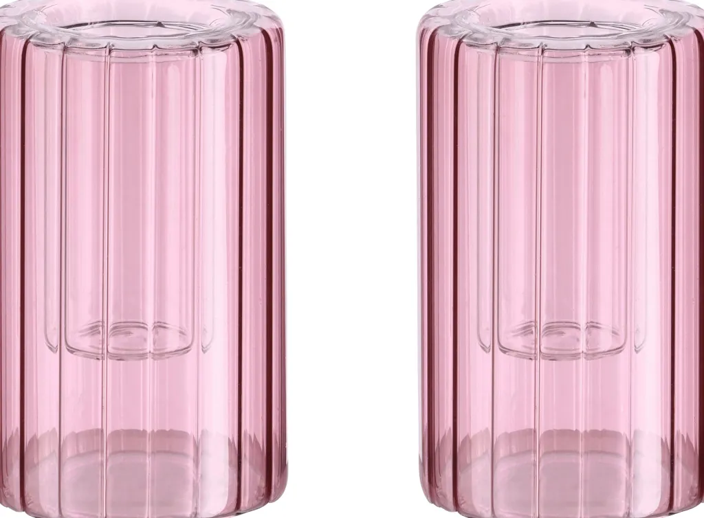 Moods & More Lysestager > Lima Lysestage 2 stk. H7,5 cm, Vintage Rose