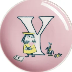 Børn Moomin Arabia Desserttallerkener|Børnetallerkener > Mumi ABC Minitallerken 10,5 cm,