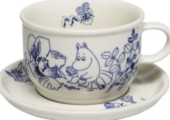 Børn Moomin Arabia Børneglas Og Kopper|Børneglas Og Kopper > Mumi Haru Kop m. Underkop 30 cl, Blå