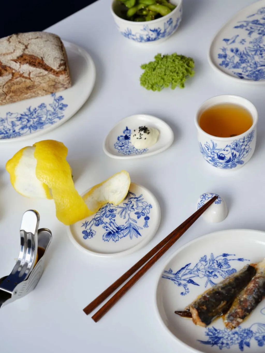 Moomin Arabia Desserttallerkener > Mumi Haru Tallerken , Blå