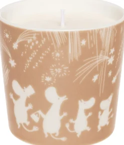 Moomin Arabia Stearinlys|Led Stearinlys > Mumi Lys Ø8,2xH8 cm, Festlige Øjeblikke