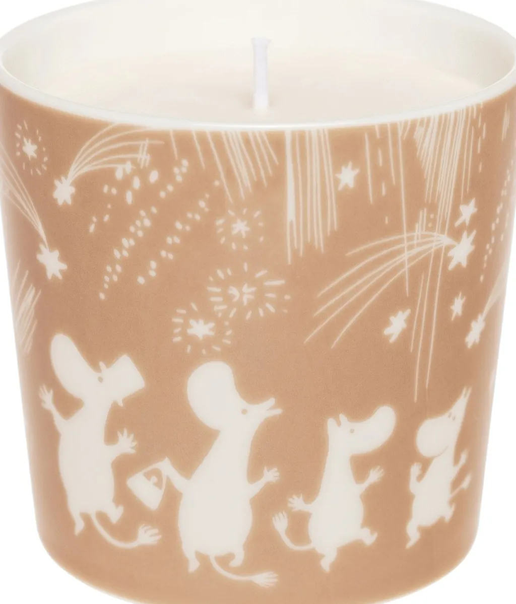 Moomin Arabia Stearinlys|Led Stearinlys > Mumi Lys Ø8,2xH8 cm, Festlige Øjeblikke