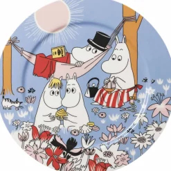 Hot Moomin Arabia Mumi Serveringsfad Ø29,8 cm, Familietid/Blå