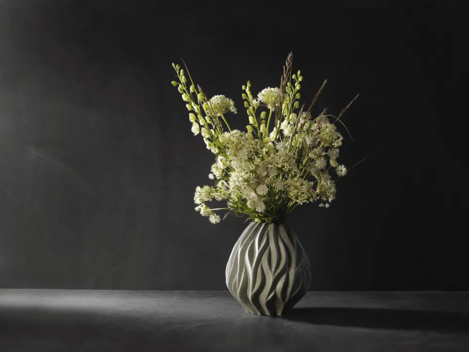 New Morsø Flame Vase H, Grå