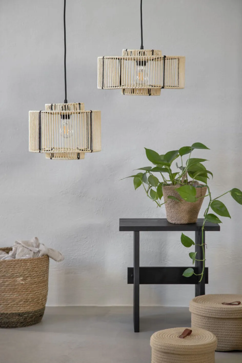 Discount MOUD Home Hale Lampeskærm , Natur/Sort