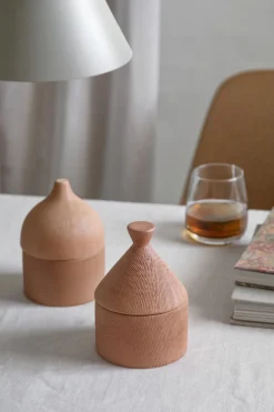 Discount Rustic Krukke m. Buet Låg H14.5 cm, Terracotta Opbevaring Til Køkkenet|Opbevaringskrukker Og -Glas