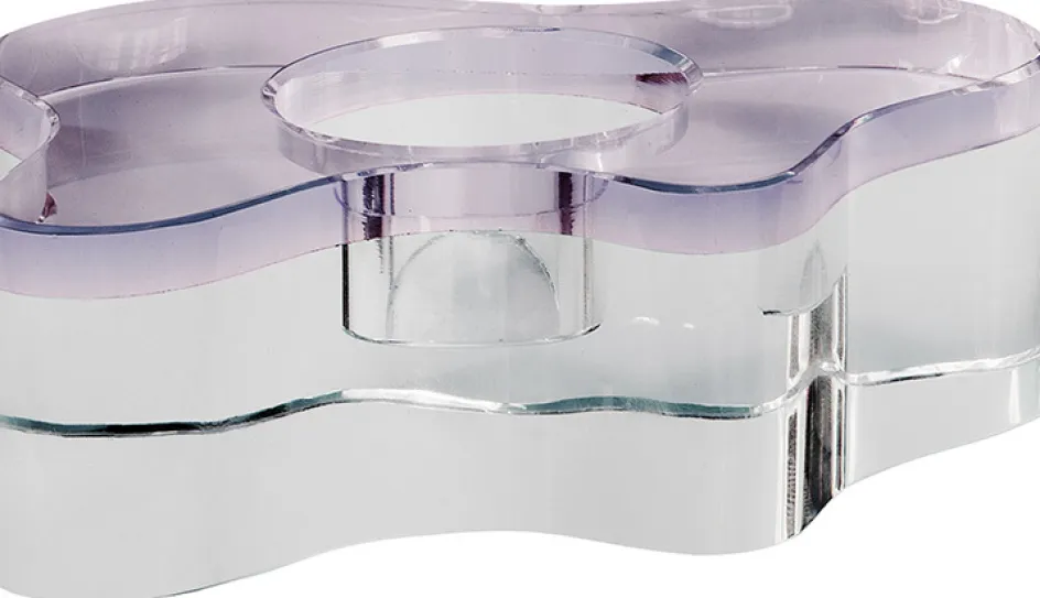 Sale MOUD Home Cloud Fyrfadsstage H4 cm, Lilla/klar