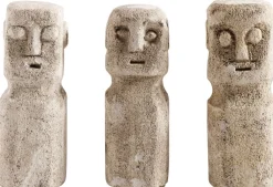 Discount Ray Skulptur 3 stk. 15 cm, Sandsten Stue|Træfigurer Og Figurer
