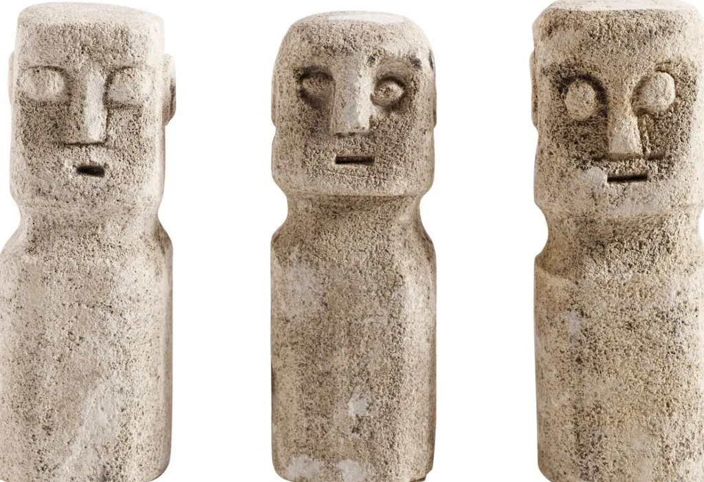 Discount Ray Skulptur 3 stk. 15 cm, Sandsten Stue|Træfigurer Og Figurer