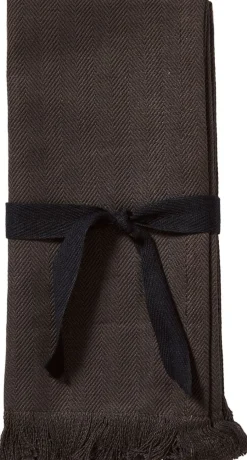 Sale Muubs Umami Stofserviet 45x45 cm, Sort/Brun