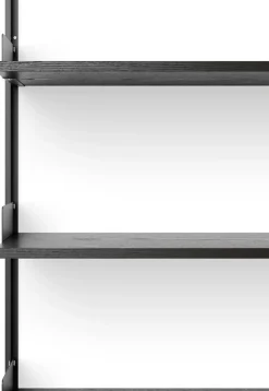 Hot New Works Væghylde 45x80 cm, Sortbejdset Askefinér