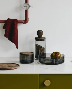 Basil Opbevaringsglas , Røgfarvet Opbevaring Til Køkkenet|Opbevaringskrukker Og -Glas