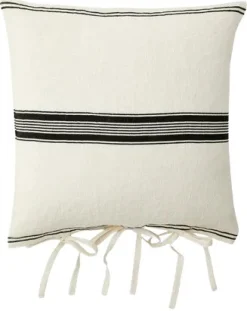 Best Nordal Citala Pudebetræk 48x48 cm, Linned/Sort