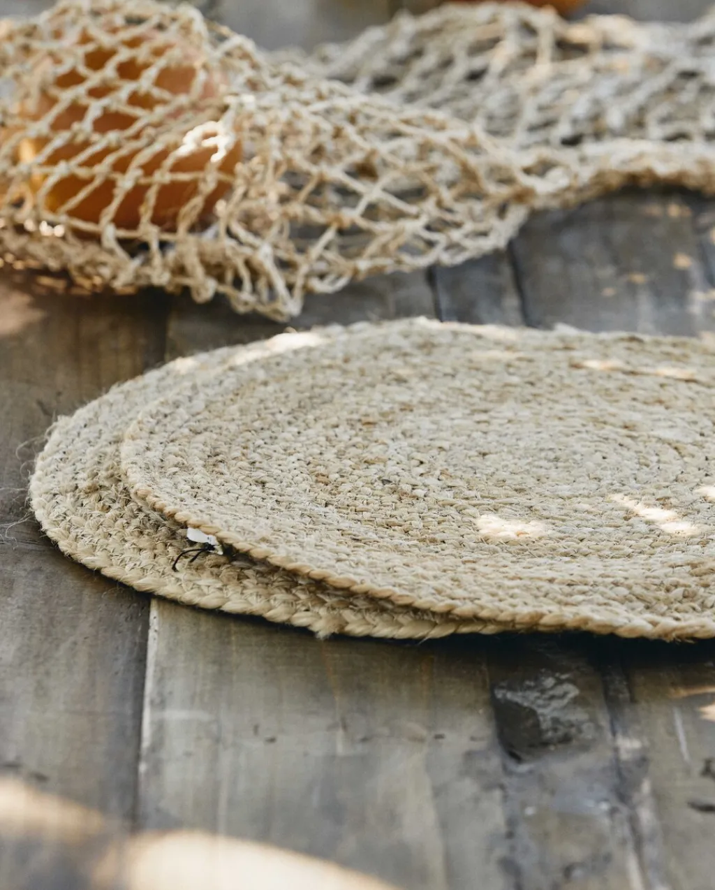 Sale Dækkeserviet Ø35 cm, Jute Dækkeservietter