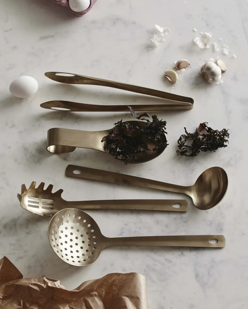 Clearance Goldies Ske 23.5 cm, Mat Guld Serveringsbestik