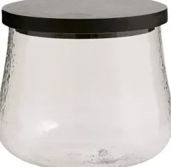 Outlet Nordal Plumsi Opbevaringsglas H, Glas/Bambus