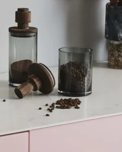 Nordal Salvie Opbevaringsglas , Glas/Træ