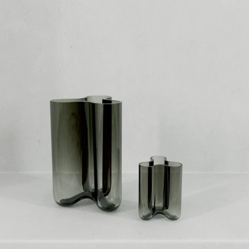 Sale Novoform Clover Vase H, Smoke Green