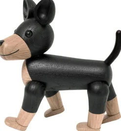 Novoform Træfigurer Og Figurer > Hund Charlie, Natur/Sort Eg