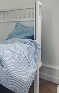 Outlet OMHU Mini Strib Sengetøj , Blå