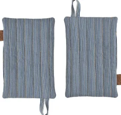Clearance Grydelap 2 stk. 23x15 cm, Blå Køkkentekstiler