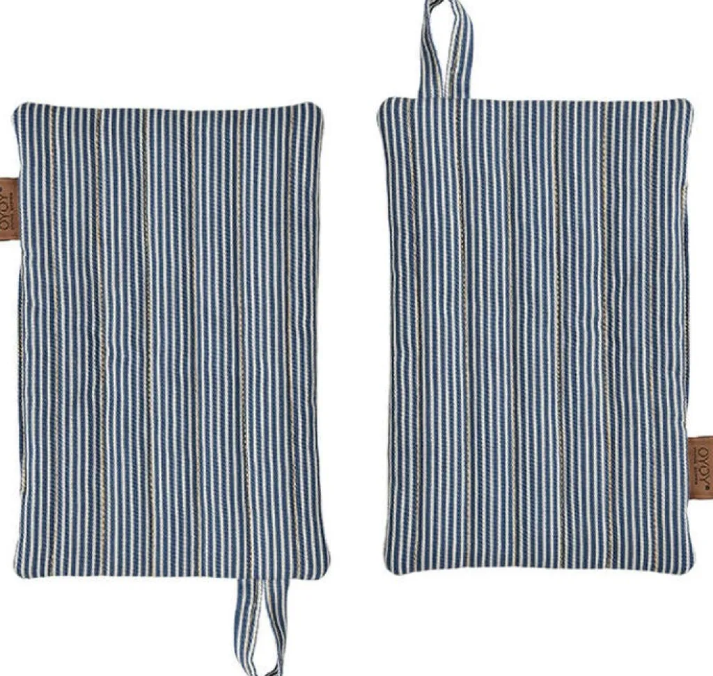 Clearance Grydelap 2 stk. 23x15 cm, Blå Køkkentekstiler