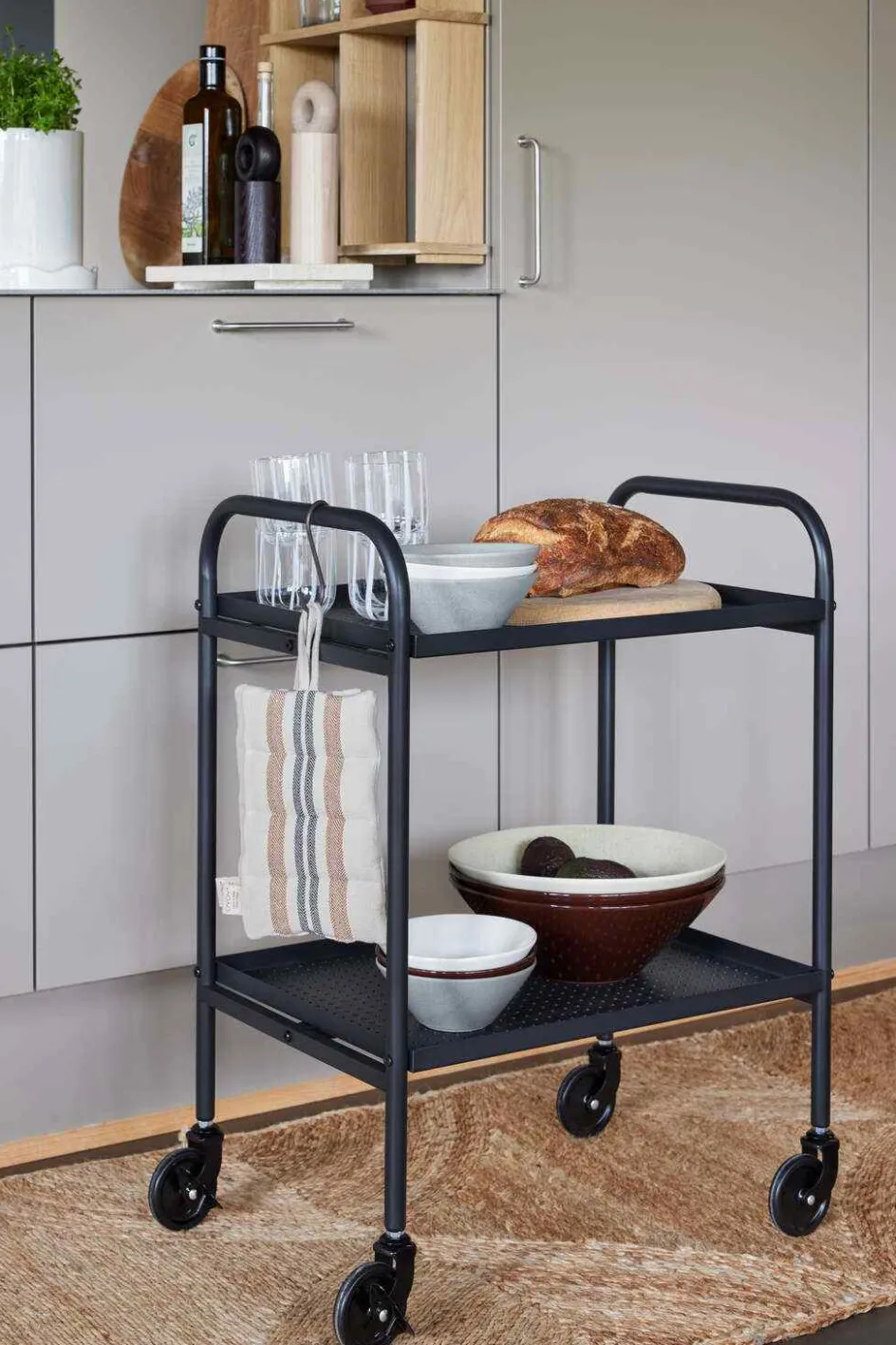 Clearance OYOY Maki Trolley H70 cm, Sort