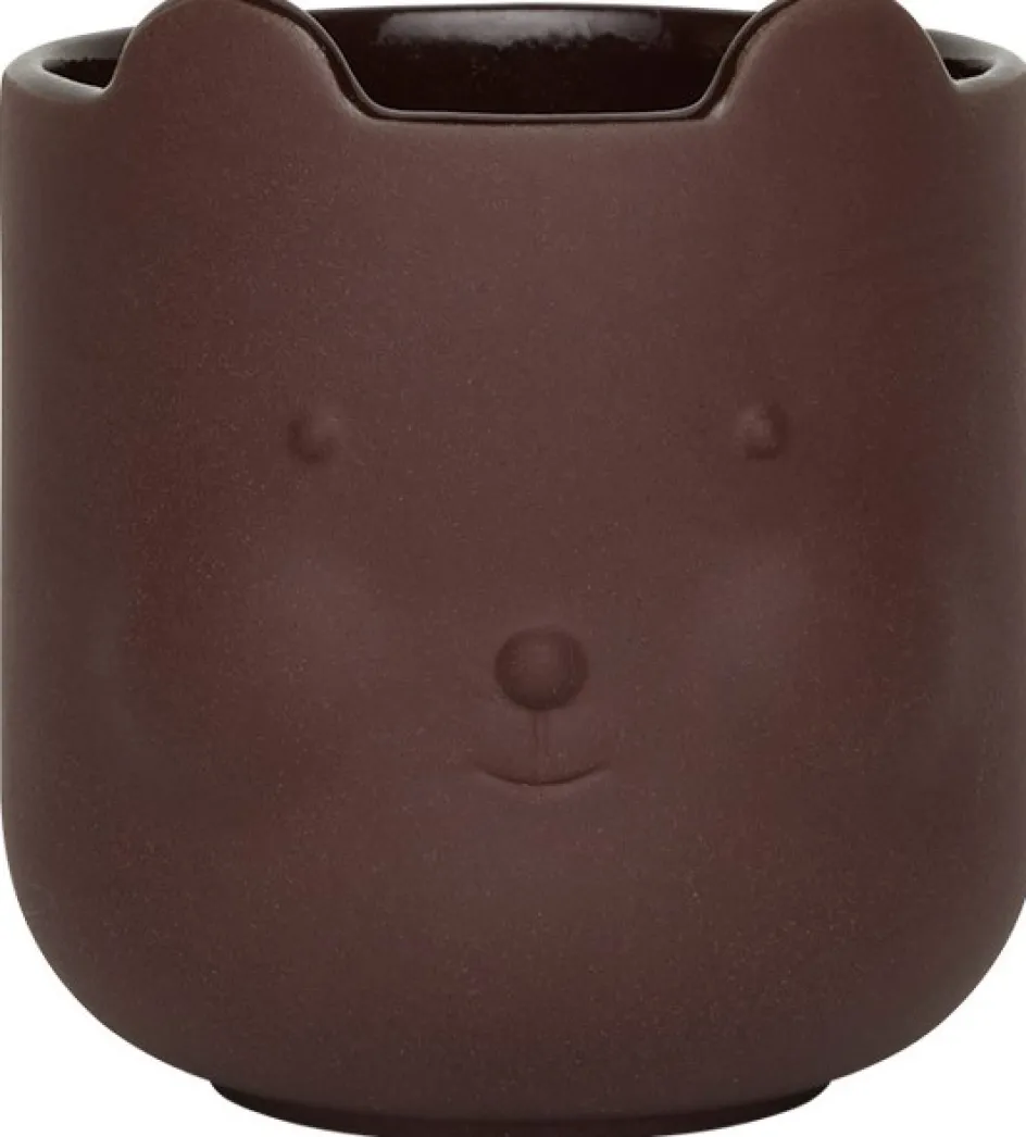 Clearance OYOY Mini Bear Krukke H9 cm, Brun