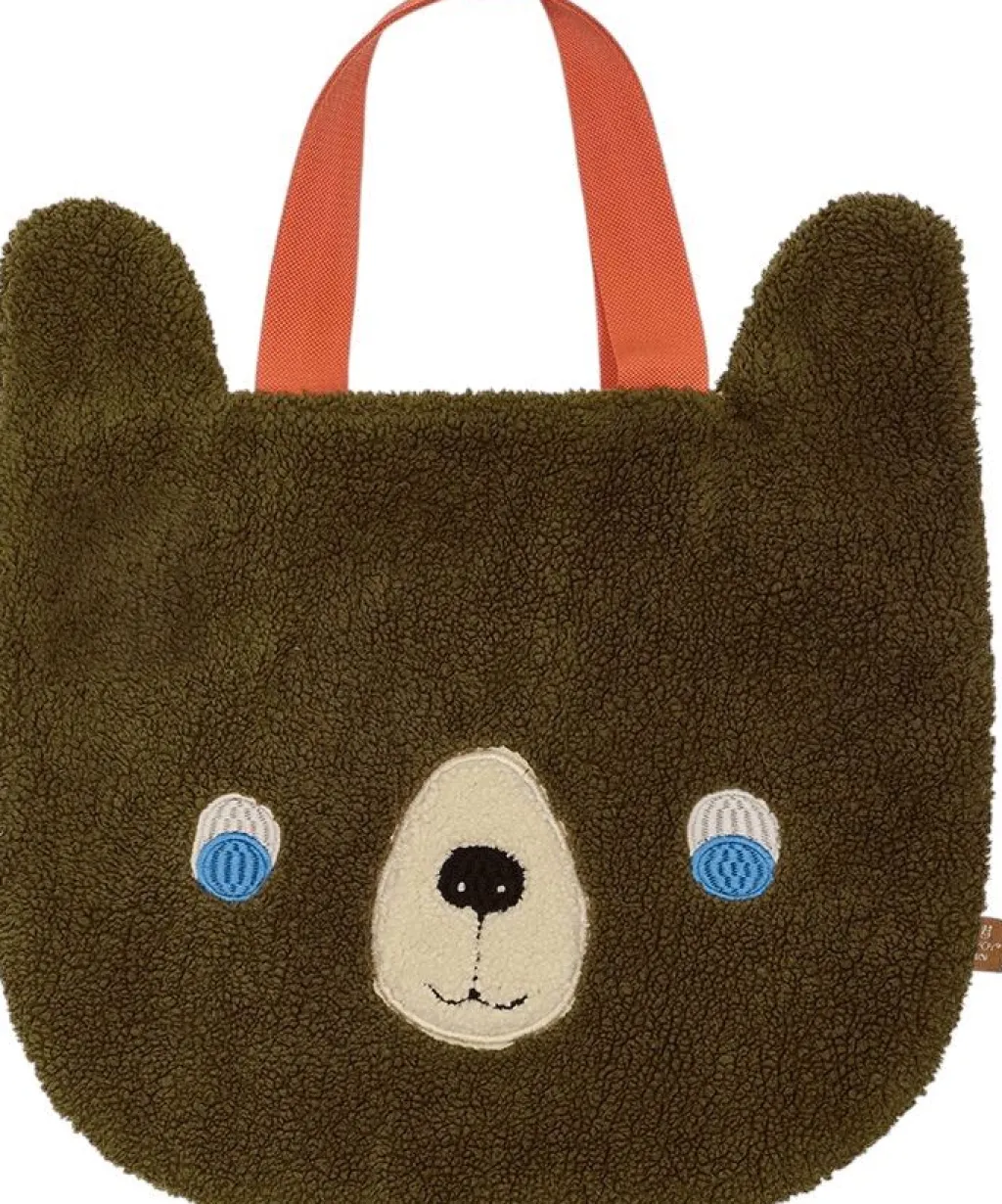 Hot Darling Bear Tote Taske 32x40 cm, Brun/Rød Børn Tasker Og Muleposer|Opbevaring Til Børneværelset