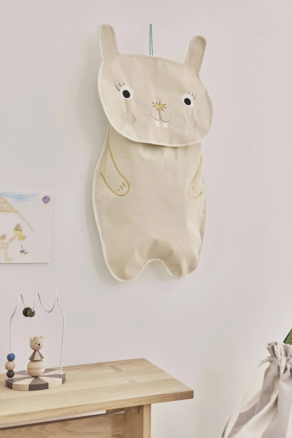 Børn OYOY Mini Børneværelse|Interiør Til Børneværelset > Darling Rabbit Vægopbevaring 40x82 cm, Clay