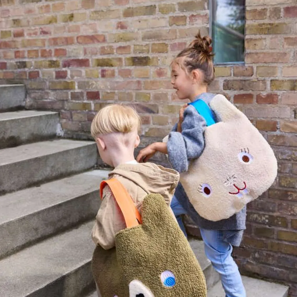 Outlet Darling Rabbit Mulepose 40x32 cm, Clay/Blå Børn Tasker Og Muleposer|Opbevaring Til Børneværelset