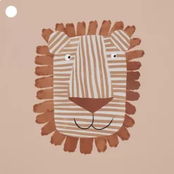Discount OYOY Mini Dækkeserviet Løve Lobo 38x38 cm, Caramel