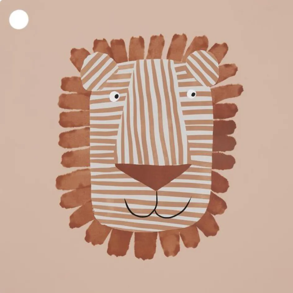 Discount OYOY Mini Dækkeserviet Løve Lobo 38x38 cm, Caramel