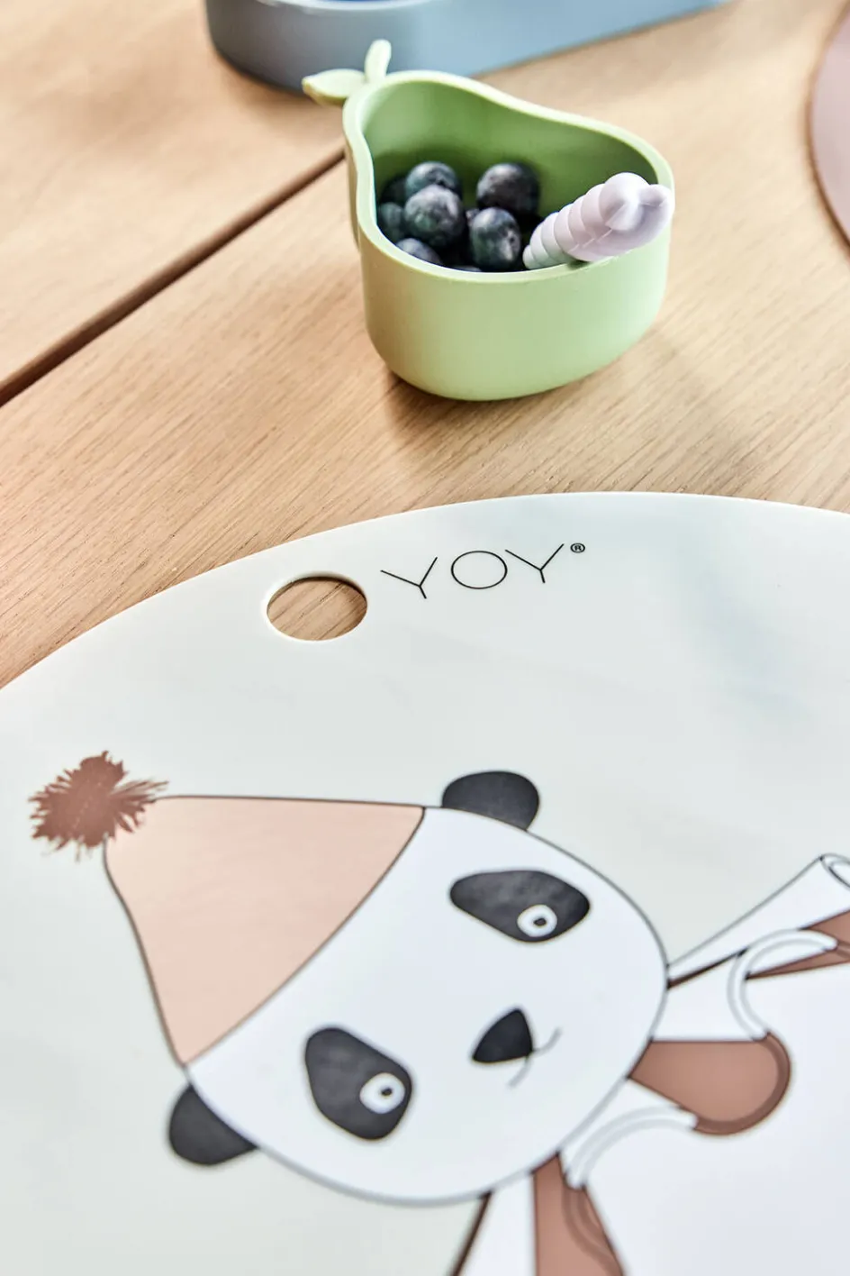 Online OYOY Mini Dækkeserviet Pompom Panda Ø39 cm, Offwhite