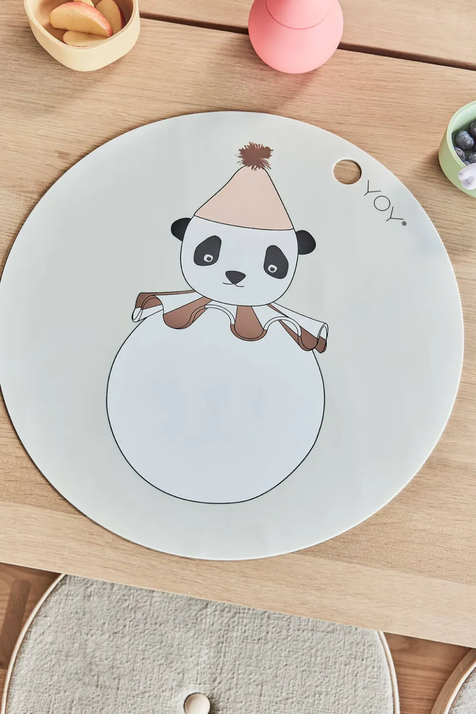 Online OYOY Mini Dækkeserviet Pompom Panda Ø39 cm, Offwhite