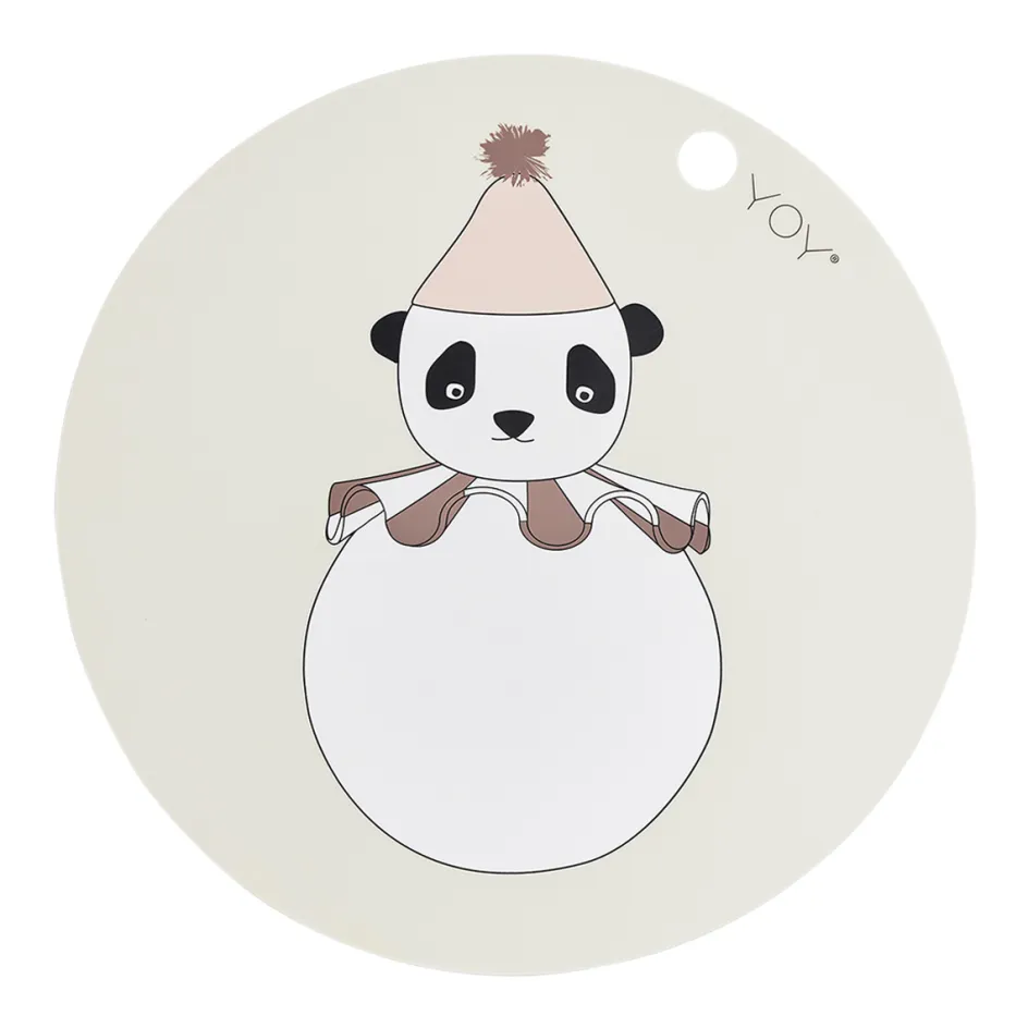 Online OYOY Mini Dækkeserviet Pompom Panda Ø39 cm, Offwhite